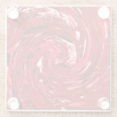 レッドガはっきりしたラス飲み物用コースターグラム ガラスコースター (裏面)