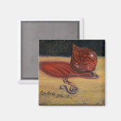 「レッドガラスオーナメント」磁石 マグネット (正面/裏面)