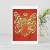 レッドガーディアンエンジェルアートカスタム招待状または招待状 招待状 (スタンド正面)