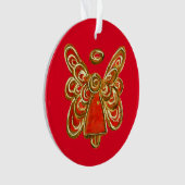 レッドガーディアンジェルアートホリデーペンダントオーナメント オーナメント (正面)