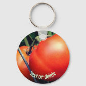 レッドガーデントマトパーソナライズされた自然 キーホルダー (正面)