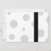 レッドガーベラ水玉模様ブライダルシャワー招待 招待状 (裏面)