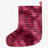 レッドガーリーストライプ金ゴールドグラム ラージクリスマスストッキング (裏面)