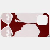 レッドガールビッグアフロホワイトサングラス Case-Mate iPhoneケース (裏面 (横))