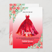 レッドキかわいらしンセアニラ玉提案 招待状 (正面/裏面)