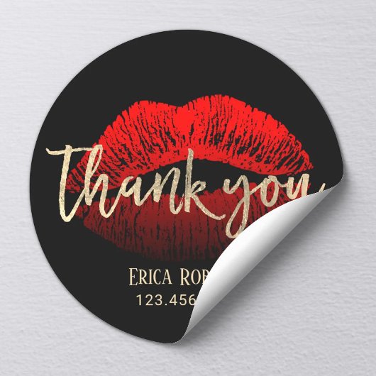 レッドキスリップスティックBusinessメイクアップアーティストありがとう ラウンドシール