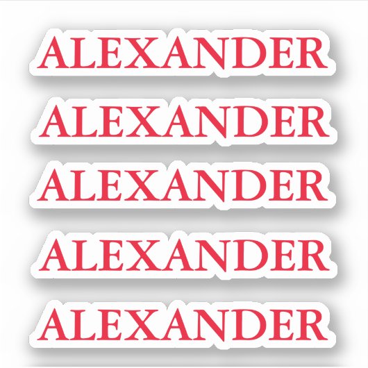 レッドキッズ名クリスマス付きカットアウトステッカー シール (正面)