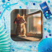 「レッドキットンサンセットパーティー紙プレート」 ペーパープレート (パーティー)