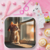 「レッドキットンサンセットパーティー紙プレート」 ペーパープレート (パーティー)