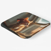 「レッドキットンサンセットパーティー紙プレート」 ペーパープレート (傾斜あり)