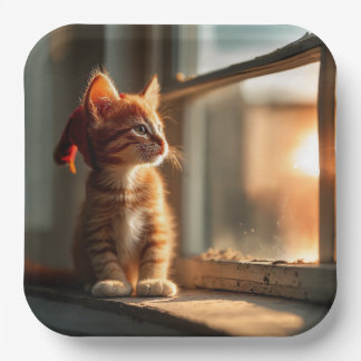 「レッドキットンサンセットパーティー紙プレート」 ペーパープレート