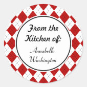 レッドキッパーソナライズされたチンベーキングシール ラウンドシール (正面)