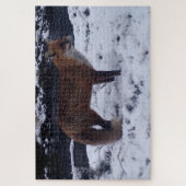 レッドキツネインスノージグソーパズル ジグソーパズル (縦)