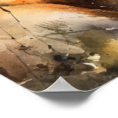 レッドキツネウッドランドアニマルアートプリントポスター ポスター (角)