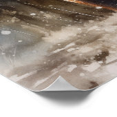 レッドキツネウッドランドアニマルアートプリントポスター ポスター (角)