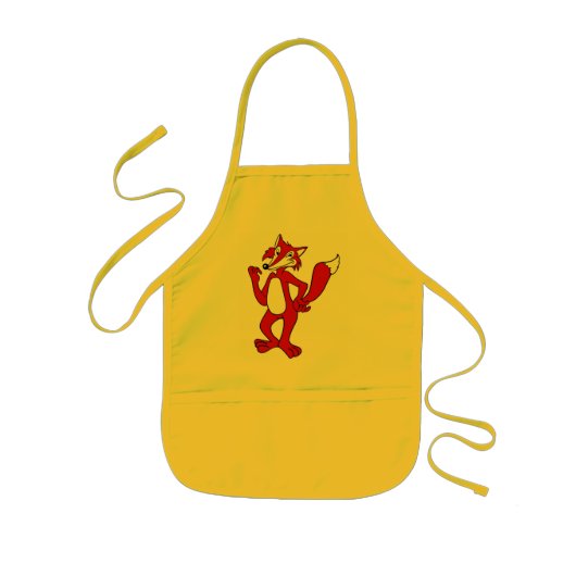 レッドキツネエプロン 子供用エプロン (正面)