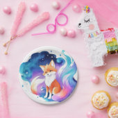 レッドキツネエンチャントメント誕生日 ペーパープレート (パーティー)