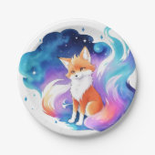 レッドキツネエンチャントメント誕生日 ペーパープレート (正面)