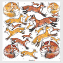 レッドキツネオレンジキツネウッドランド自然アニマルビニル