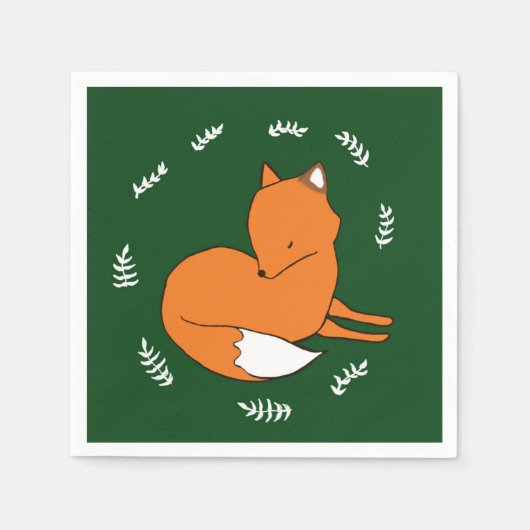 レッドキツネカクテルナプキン スタンダードカクテルナプキン (正面)