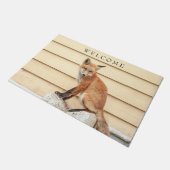 レッドキツネキットinザハドソンバレー ドアマット (アングル)