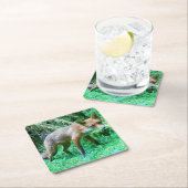 レッドキツネクブコースター スクエアペーパーコースター (インサイチュ)