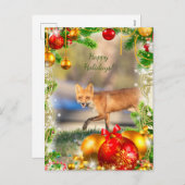 レッドキツネクリスマスカード シーズンポストカード (正面/裏面)
