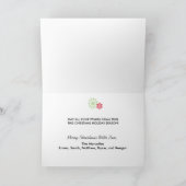 レッドキツネクリスマスホリデーグリーティングカード シーズンカード (内部)