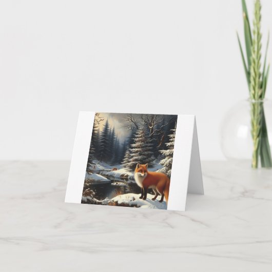 レッドキツネクリスマス カード (正面)