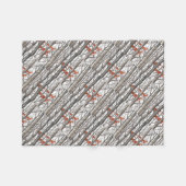 レッドキツネズインウッズアートビューティフルホームデコール フリースブランケット (正面(横))