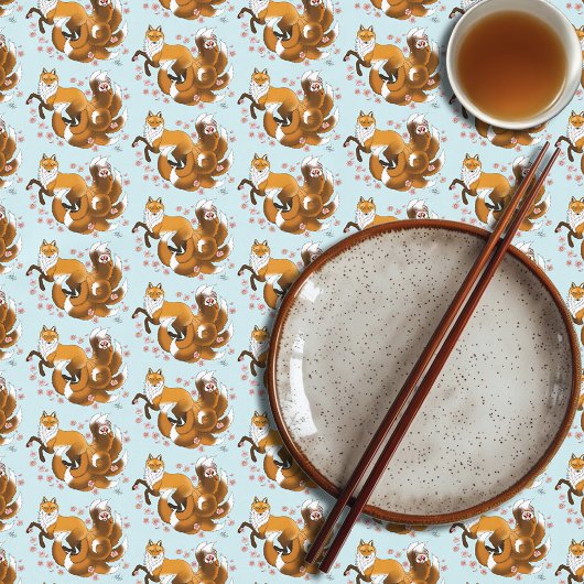 レッドキツネテイルズキツネカサイ テーブルクロス