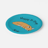 レッドキツネハッピーバースデー ペーパープレート (アングル)