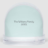 レッドキツネパーソナライズされたクリスマススノーグローブ (裏面)