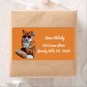 レッドキツネファンシーキツネ差出人住所ラベル ラベル (インサイチュ)