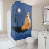 レッドキツネフォレストカボチャ シャワーカーテン (インサイチュ)