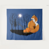 レッドキツネフォレストカボチャ タペストリー (正面(横))