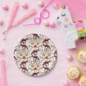 レッドキツネフォークアート紙プレートパーティー供給 ペーパープレート (パーティー)