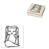 レッドキツネフローラ自然アート ラバースタンプ (押印)