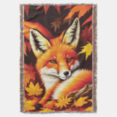 レッドキツネブランケット スローブランケット (正面縦)