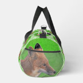 レッドキツネポートレート絵を描ズオリジナルワイルドライフアート ダッフルバッグ (右)