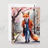 レッドキツネモーニングコーヒーウォークで春シティ ポストカード (正面/裏面)