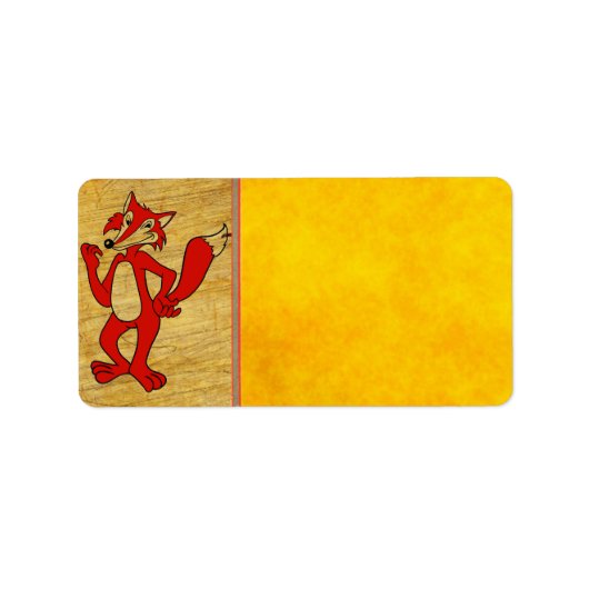 レッドキツネ住所 シール (正面)