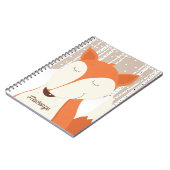 レッドキツネ樺の木ツリーウィンターウッドランド ノートブック (左側)