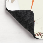 レッドキツネ樺の木ツリーウィンターウッドランド マウスパッド (コーナー)