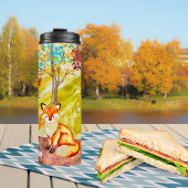 レッドキツネ秋パーソナライズされた感動的 タンブラー