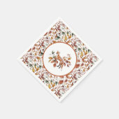 レッドキツネ秋紅葉パターン スタンダードカクテルナプキン (角)