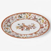 レッドキツネ秋紅葉パターン ペーパープレート (アングル)