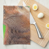 レッドキツネ絵画ズ – オリジナル野生動物アート キッチンタオル (四つ折り)