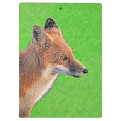 レッドキツネ絵画ズ – オリジナル野生動物アート クリップボード (裏面)