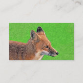 レッドキツネ絵画ズ – オリジナル野生動物アート 名刺 (裏面)